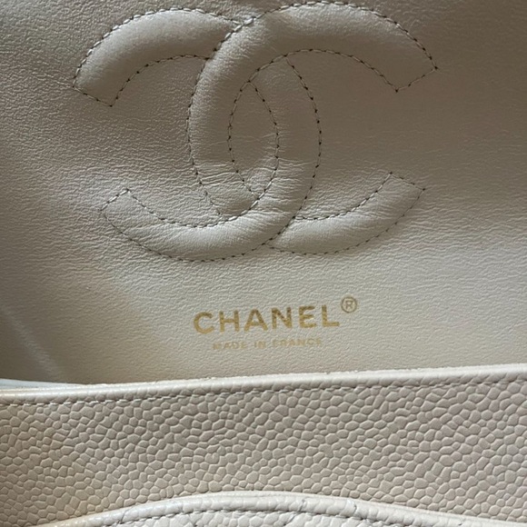 CHANEL CC CAVIAR LEATHER DOUBLE FLAP BAG GHW - Picture 14 of 16